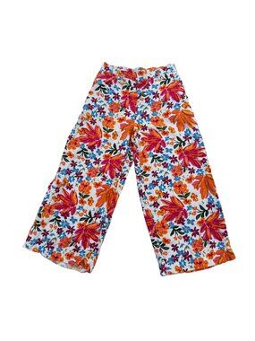 Joie Women's Wide Leg Pants Sz 6 Floral Boho High Waist Summer Linen Blend READ